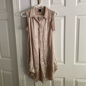 Satin Shirt Dress
